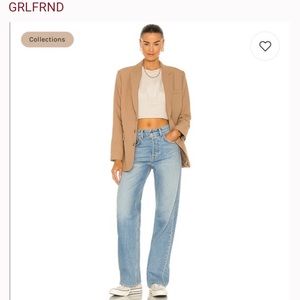 GRLFRND The Brooklyn High Rise Loose Straight Jeans